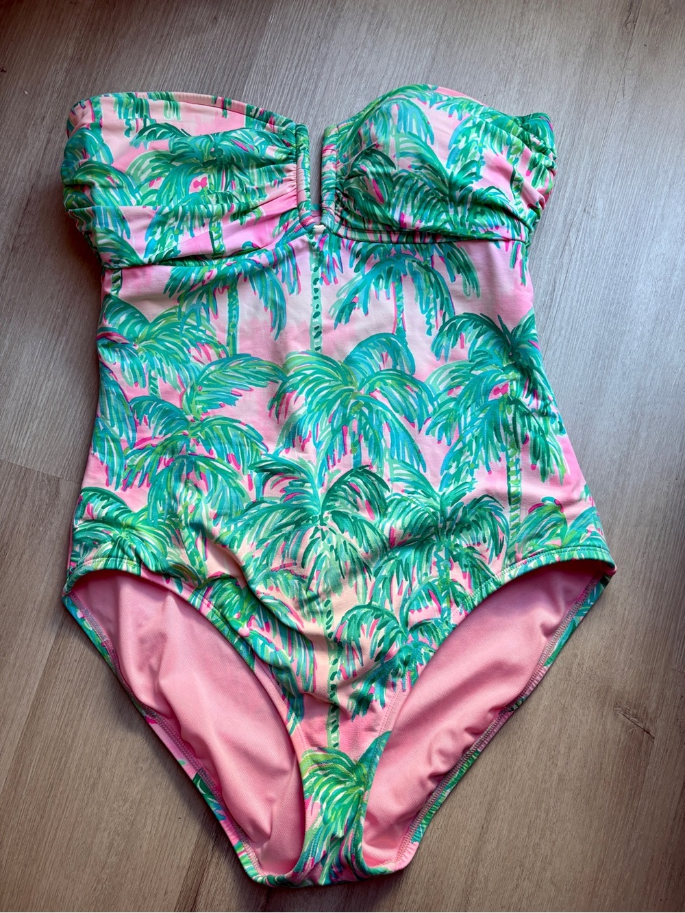 Lilly Pulitzer Pink Palm-Print One-Piece Swimsuit